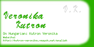 veronika kutron business card